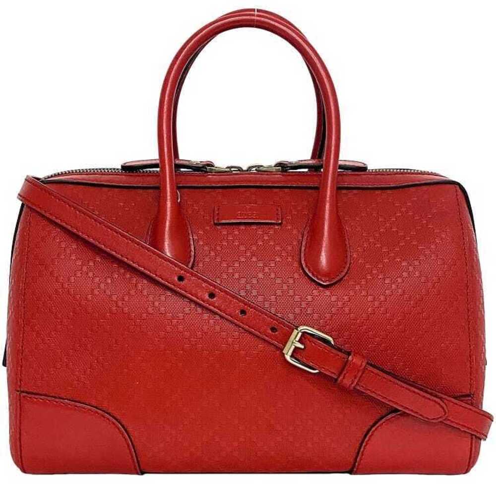 Gucci Bag Orange Red Bright Diamante Leather Crossbody Handbag Embossed